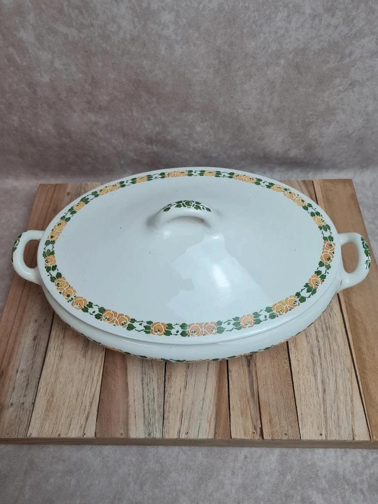 Légumière ancienne Villeroy & Boch 🌿 décor floral jaune vintage