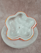 Boîte céramique vintage Mancioli – forme tomate / Citrouille – faïence italienne années 60