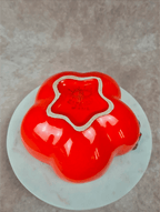 Boîte céramique vintage Mancioli – forme tomate / Citrouille – faïence italienne années 60