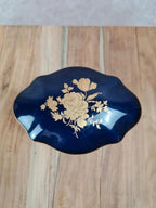 💙 Boîte en porcelaine de Limoges bleu cobalt & dorure fine 💛