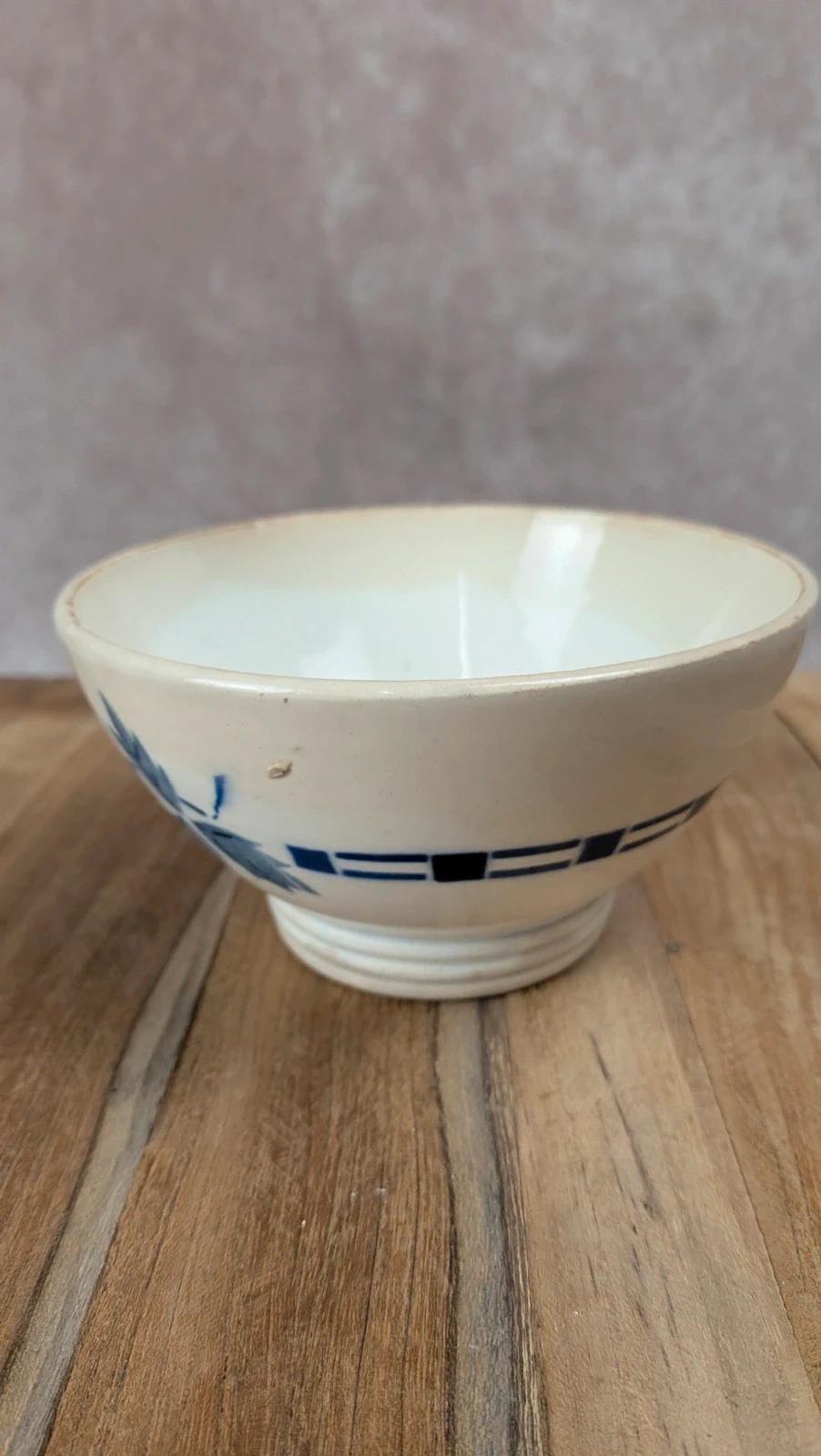 Bol ancien Digoin Sarreguemines – décor bleu