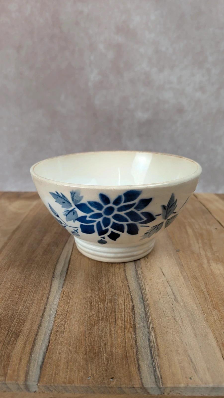 Bol ancien Digoin Sarreguemines – décor bleu