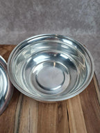 Bonbonnière ancienne en métal argenté Gelb – Motif artichaut Art déco