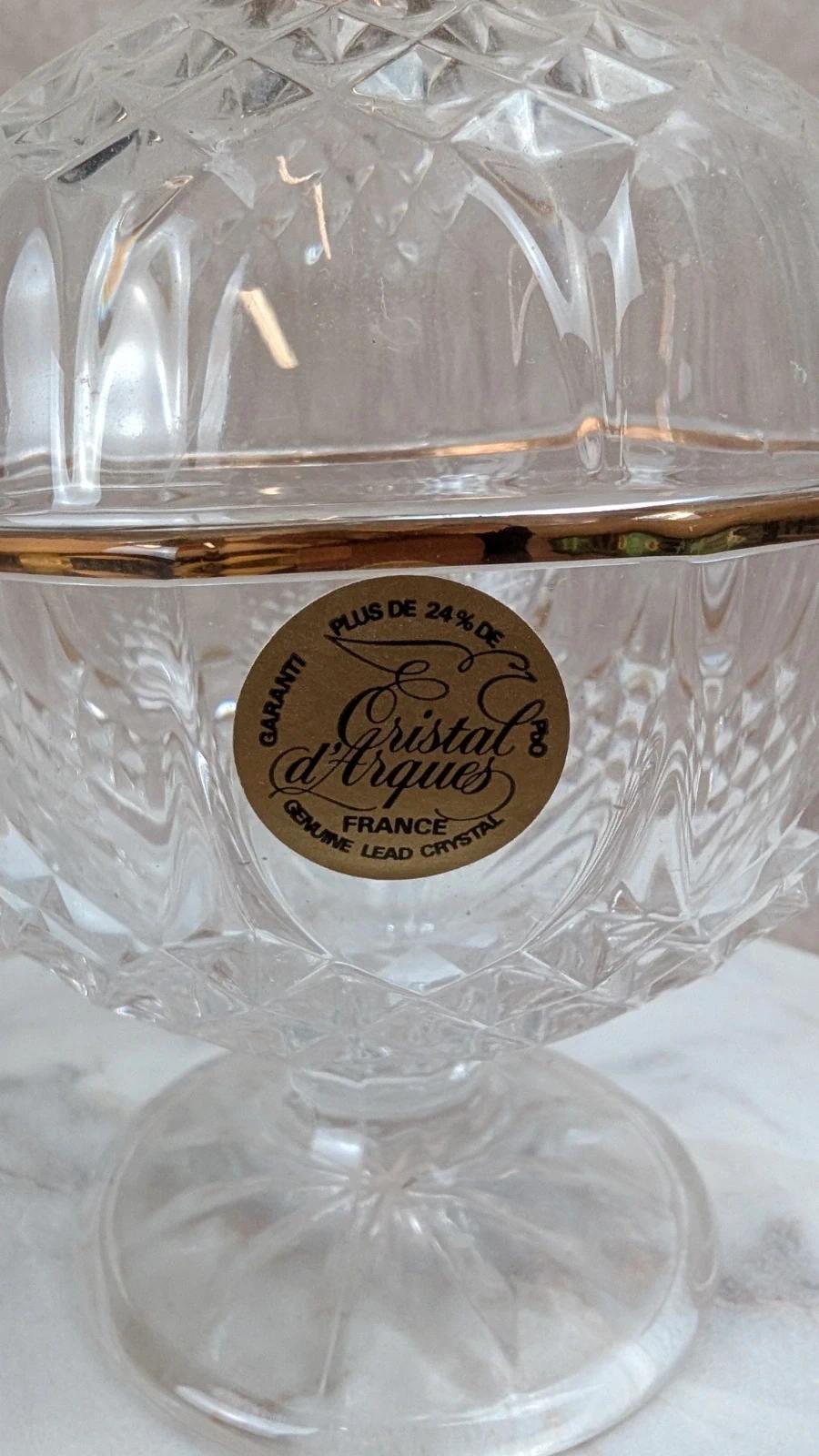 Bonbonnière en cristal d’arques