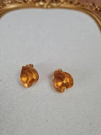 💛 Boucles d’oreilles vintage Ysl cœur ambré – Made in France