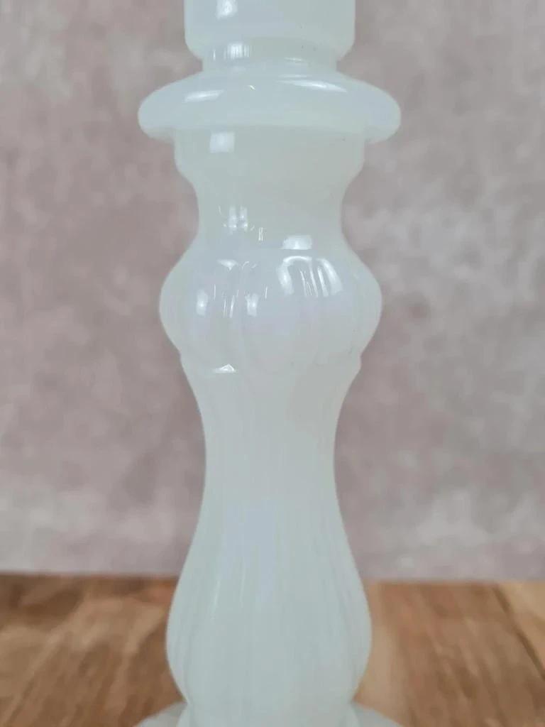 Bougeoir en opaline blanche vintage 🤍
