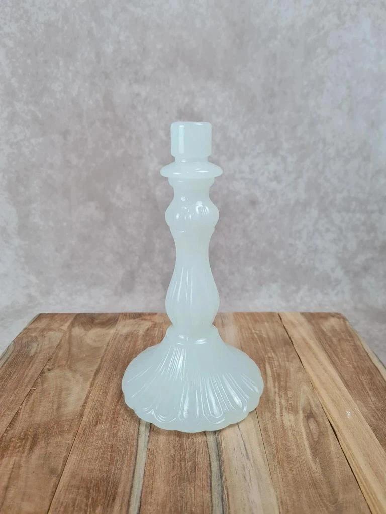 Bougeoir en opaline blanche vintage 🤍