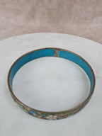 Bracelet cloisonné vintage aux motifs fleuris 🌸