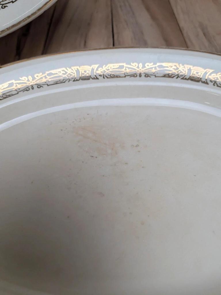 Lot de 2 petits plats ovales Villeroy & Boch – décor doré vintage