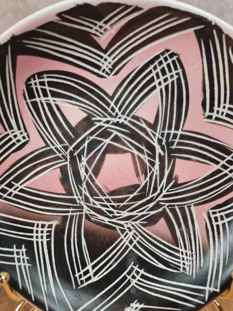 Coupelle signée Vallauris – attribuée à François Ré – motif étoile gravée vintage
