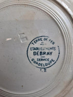 Assiette ancienne Terre de Fer – Service Guadeloupe – Établissements Debray