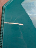 Dessous de plat vintage en céramique émaillée turquoise