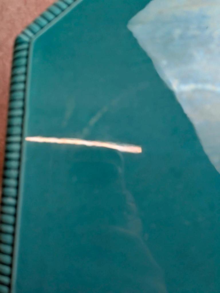 Dessous de plat vintage en céramique émaillée turquoise