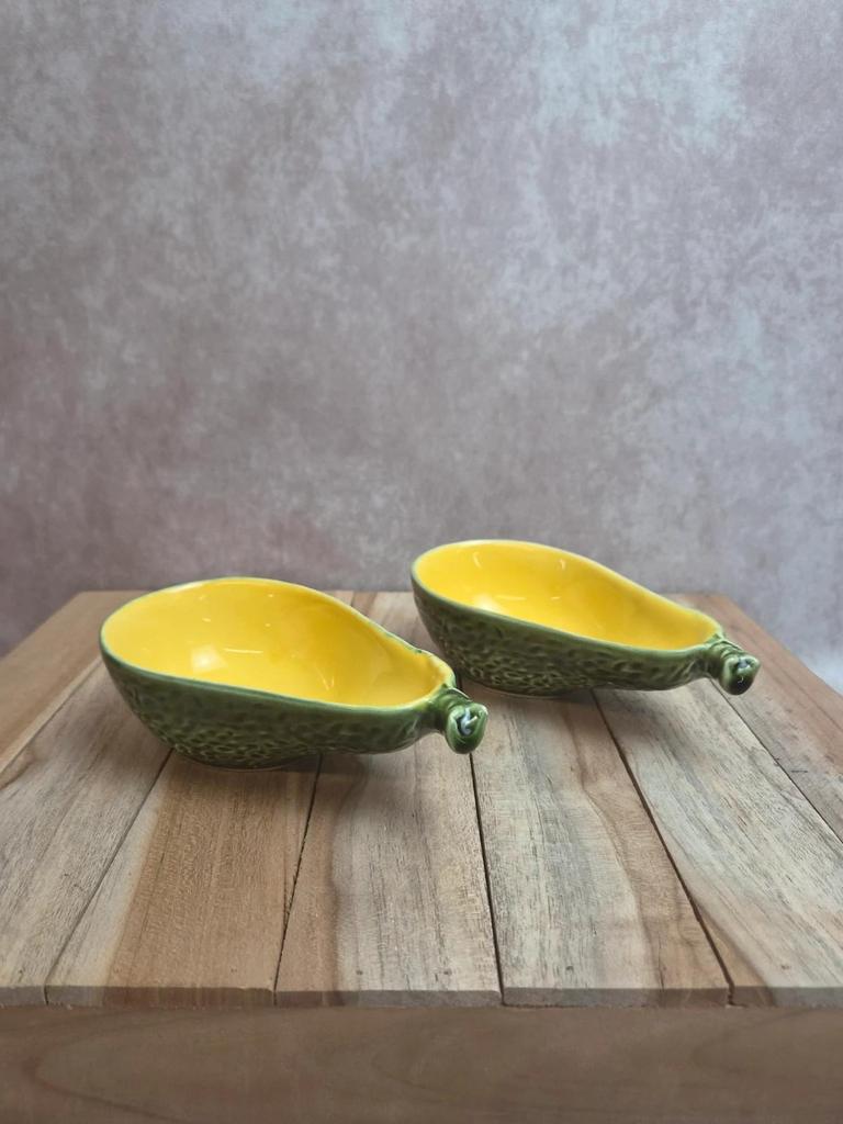 Lot de 2 raviers vintage en forme d’avocat