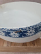 Légumière ancienne en bn terre de fer Sarreguemines “nancy” complète – plat + couvercle 💙