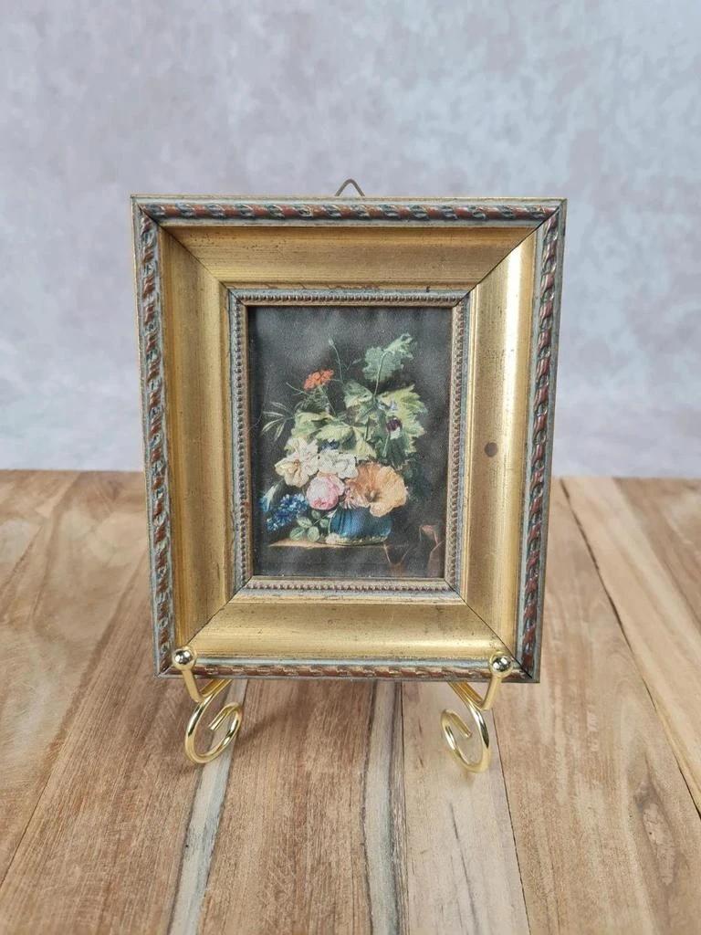 🌼 Petit cadre vintage – impression sur tissu 🌼