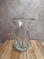 Vase en cristal Art Vannes – grand modèle vintage 24 cm