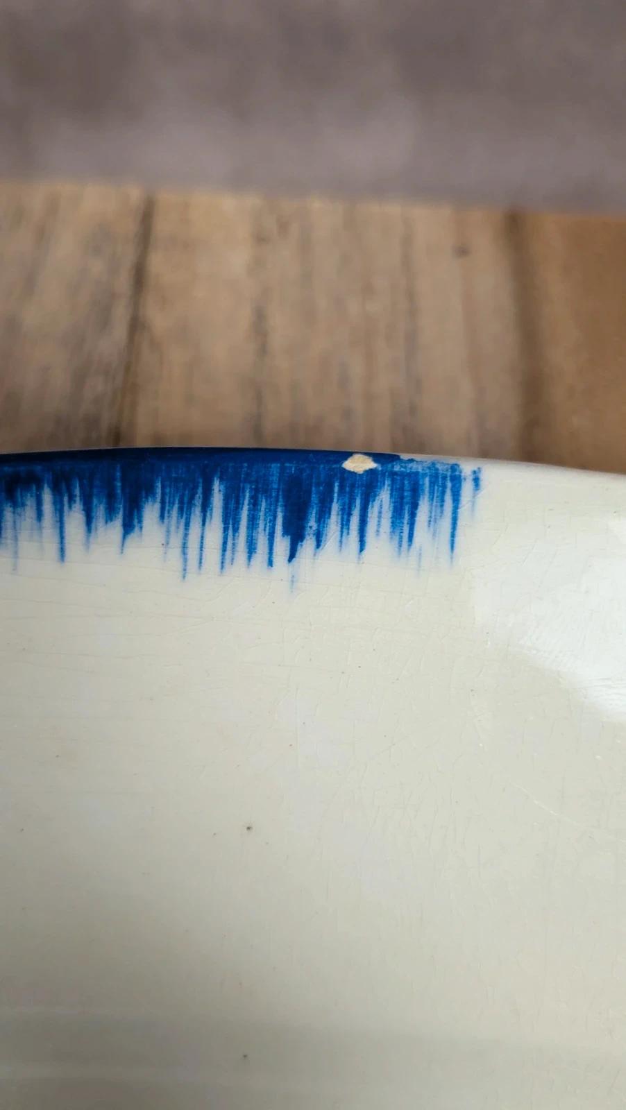 Plat ovale Gien – modèle Venise Poitevine peint main