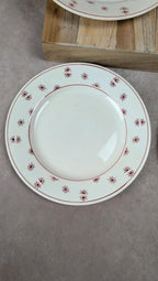 Lot de 4 assiettes plates vintage Sarreguemines – modèle Andrée