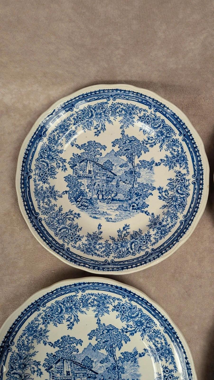 Lot de 6 assiettes à dessert Lunéville – modèle The Cottage