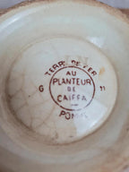 Bol ancien terre de fer, “au Planteur de Caïffa”, décor pomme 🍏🍂