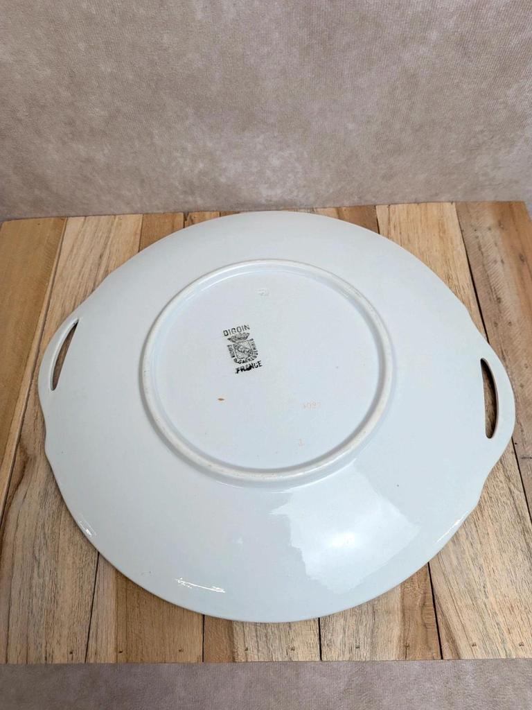 Service à gâteaux vintage Digoin Sarreguemines – 1 plat + 10 assiettes à dessert