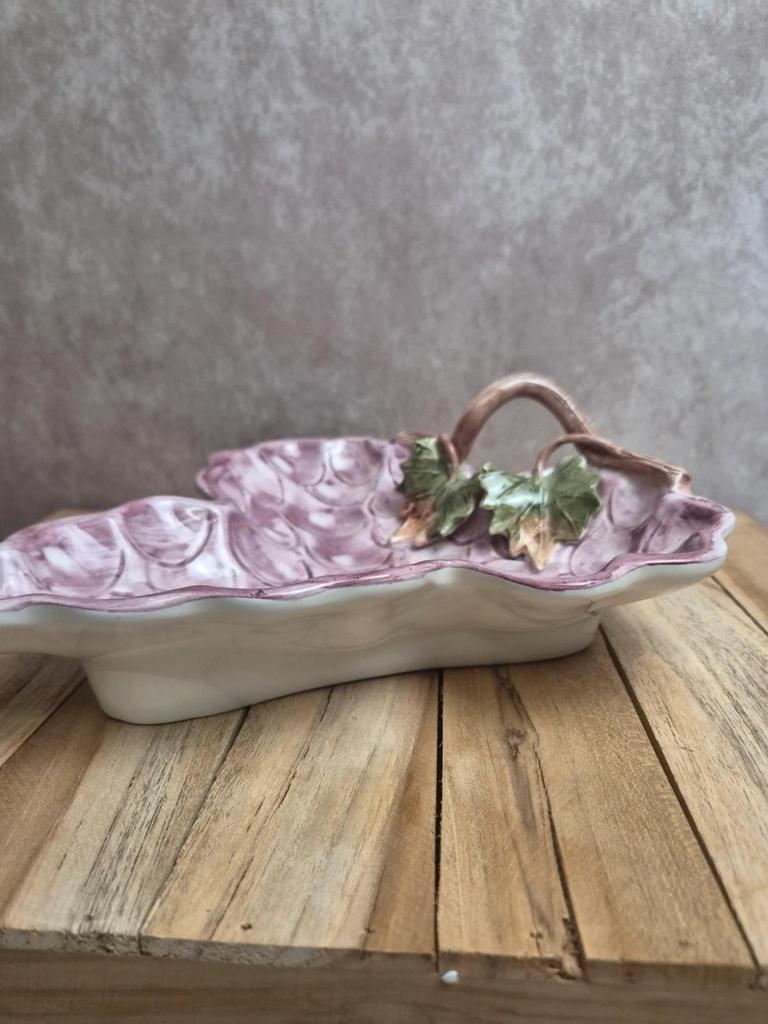 Plat raisin en barbotine italienne vintage – G.b.c. Made in Italy