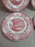 Lot 4 Assiettes Wedgwood Georgia Historical Plates Mulberry Angleterre Vintage