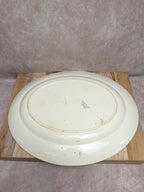 Plat ovale ancien Terre de fer Hb&c modèle Saïgon décor asiatique