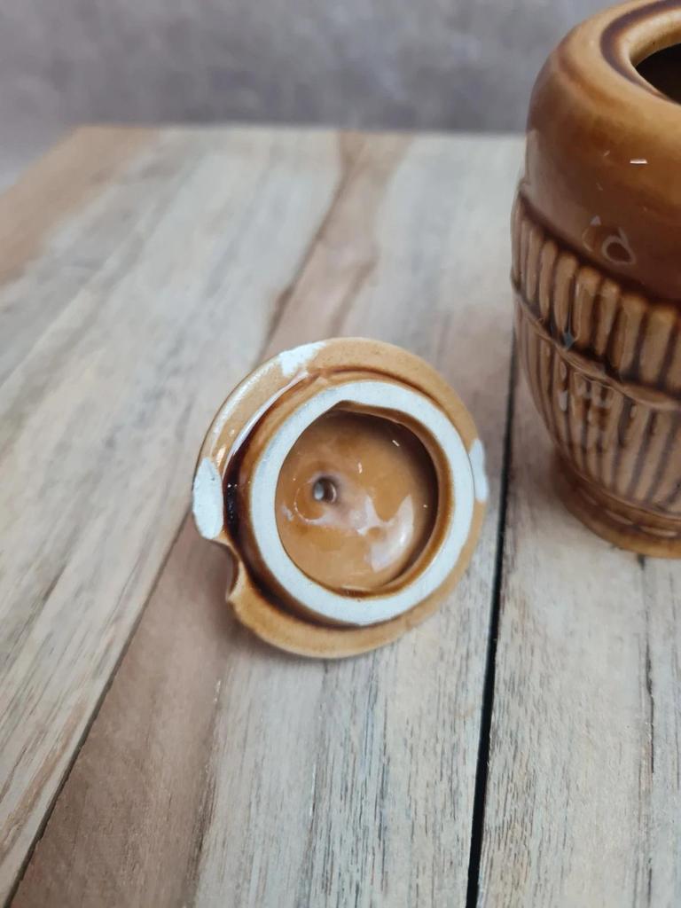 Service salière ancien Saint-clément – plateau + 2 salerons + pot central 🍯