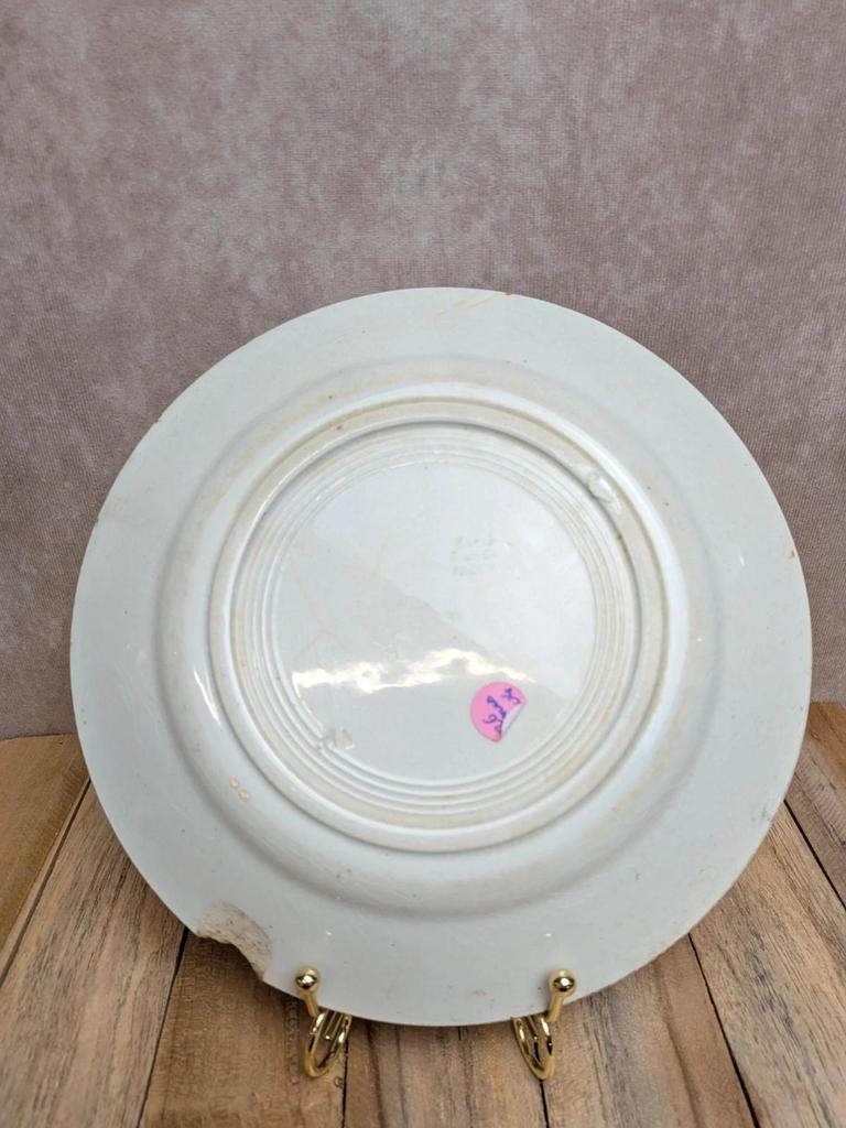 Assiette terre de fer Lunéville modèle champêtre