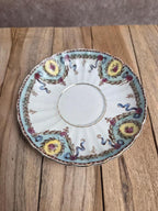 Tasse et soucoupe ancienne Gien – décor polychrome style Louis Xvi – Xixe