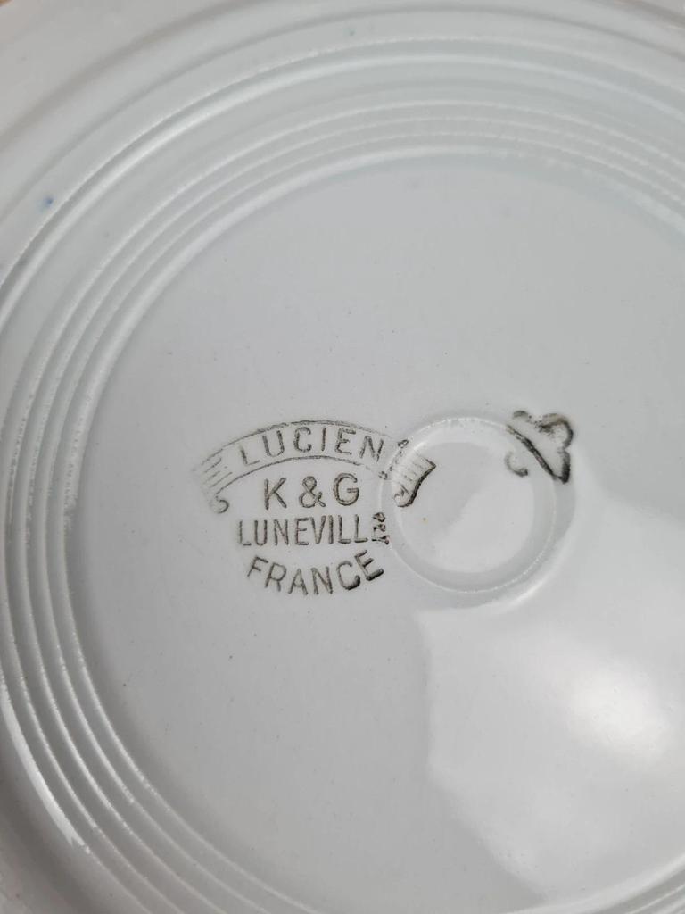 Lot de 4 assiettes à dessert Kg Lunéville – Modèle Lucien