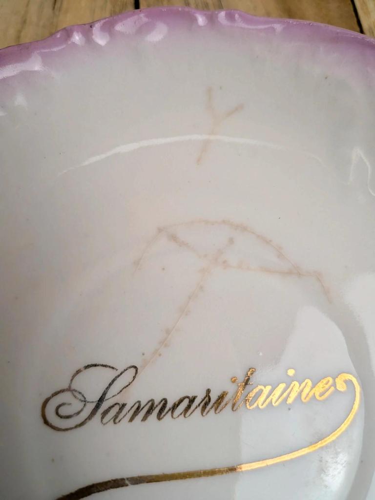 Tasse et soucoupe anciennes en porcelaine de Saxe – La Samaritaine