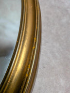 Miroir ovale style Louis Xv doré vintage 60 cm