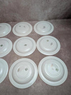 Lot de 12 assiettes creuses Opaceline Salins liseré doré vintage