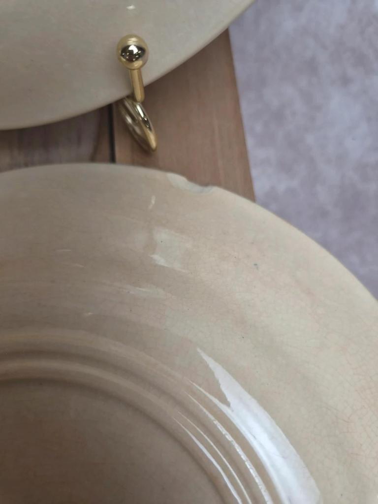Lot de 6 assiettes plates anciennes Gien – Terre de Fer – modèle Bengale