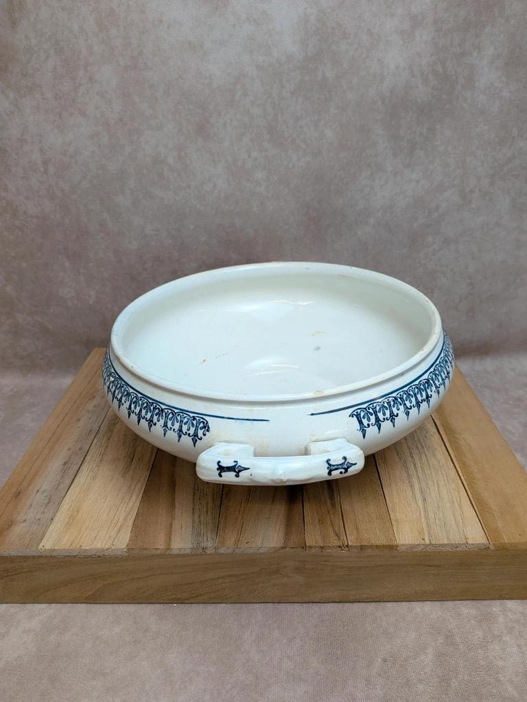 Soupière vintage Saint-amand Hamage modèle Primax bleu terre de fer