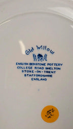 Assiette anglaise Old Willow bleu blanc