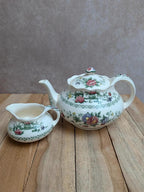 Ensemble théière et pot à lait vintage Crown Ducal Chinese Garden – Angleterre
