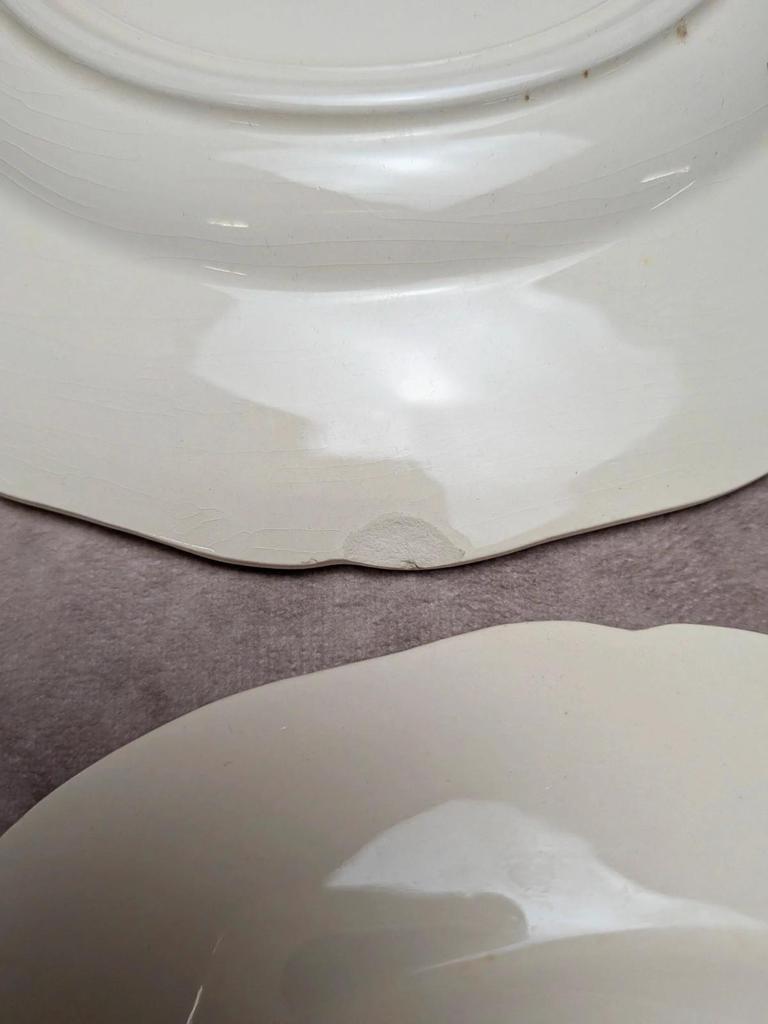 6 assiettes dessert Sarreguemines terre de fer