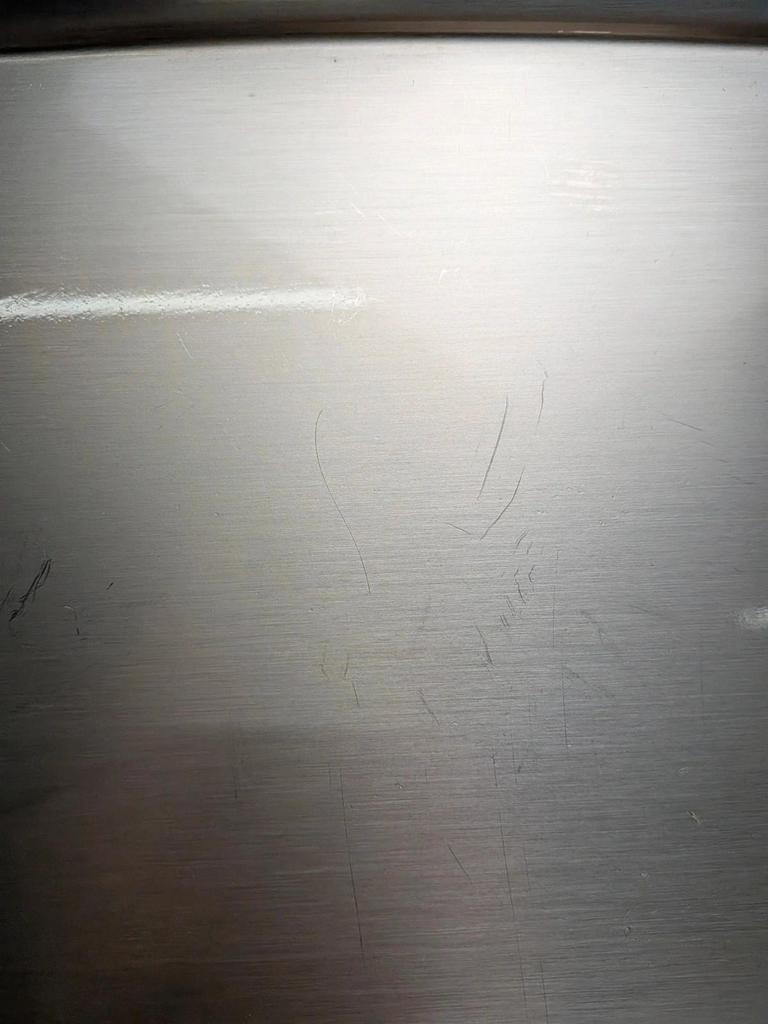 Plateau de service vintage Guy Degrenne inox 18/10 poignées dorées