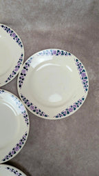 Lot 9 assiettes plates Longchamp Terre de Fer modèle Cannes