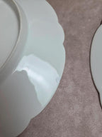 Lot de 7 assiettes anciennes en porcelaine – Décor oiseaux et fleurs polychromes