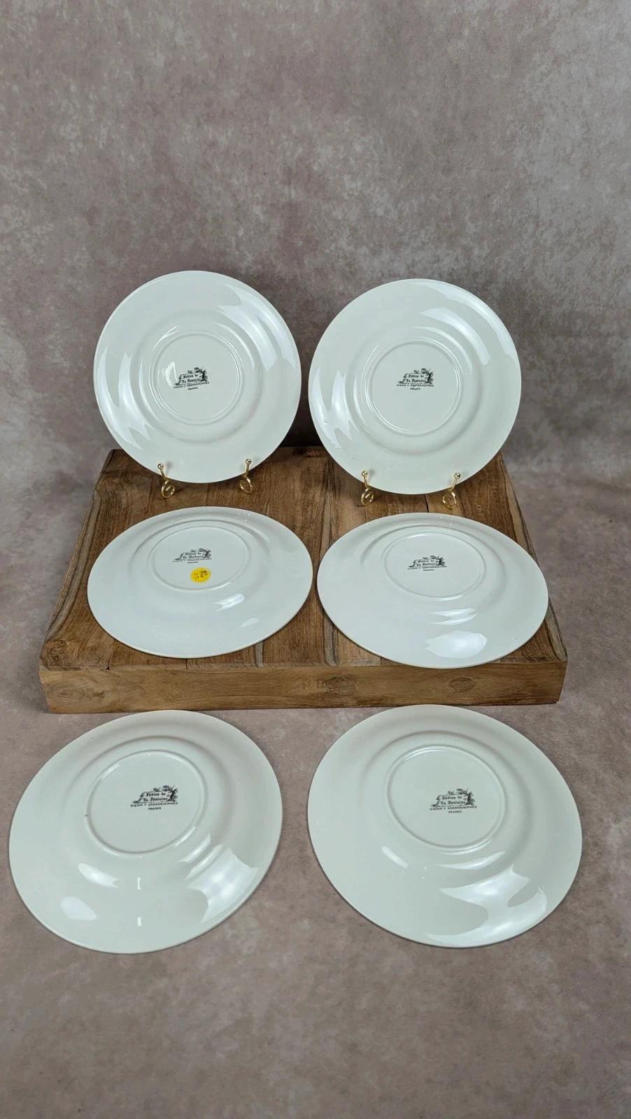 6 assiettes à dessert – Fables de La Fontaine Digoin Sarreguemines