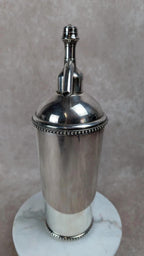 Ancien siphon à soda en métal argenté