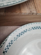 Lot de 5 assiettes terre de fer Gien modèle Sophia 💚