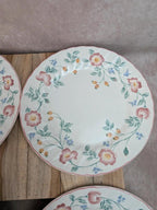 Lot de 5 assiettes plates Churchill Briar Rose – Faïence anglaise vintage