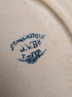 Grand plat ovale Terre de Fer Jules Vieillard Bordeaux modèle aquatique