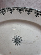 Grand plat ovale Terre de fer Hippolyte Boulenger H.b & Cie Gagny